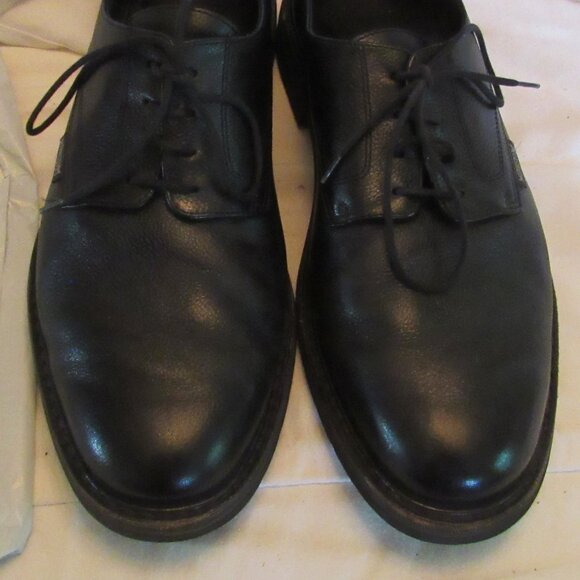 Mephisto Black Marlon Derbys Size 11 Goodyear Welt Air-Relax Pebbled Leather - Picture 1 of 13